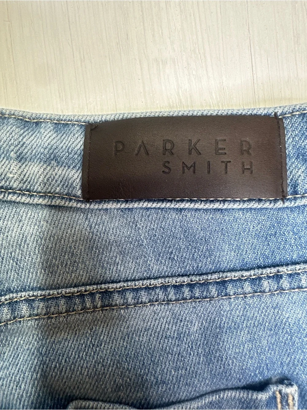 Parker Smith Flare Jeans Womens 30 Blue Raw Hem Stretch USA Denim - Picture 8 of 12
